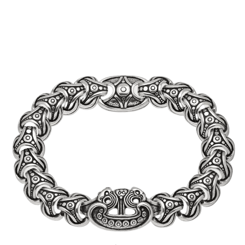 vkngjewelry chain bracelet Viking Ship Silver Chain Bracelet