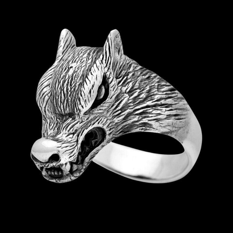 vkngjewelry Bagues Legendary Wolf Sterling Silver Ring