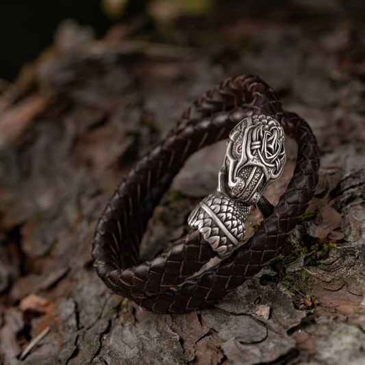 Viking Leather Bracelets – tagged snake – vkngjewelry