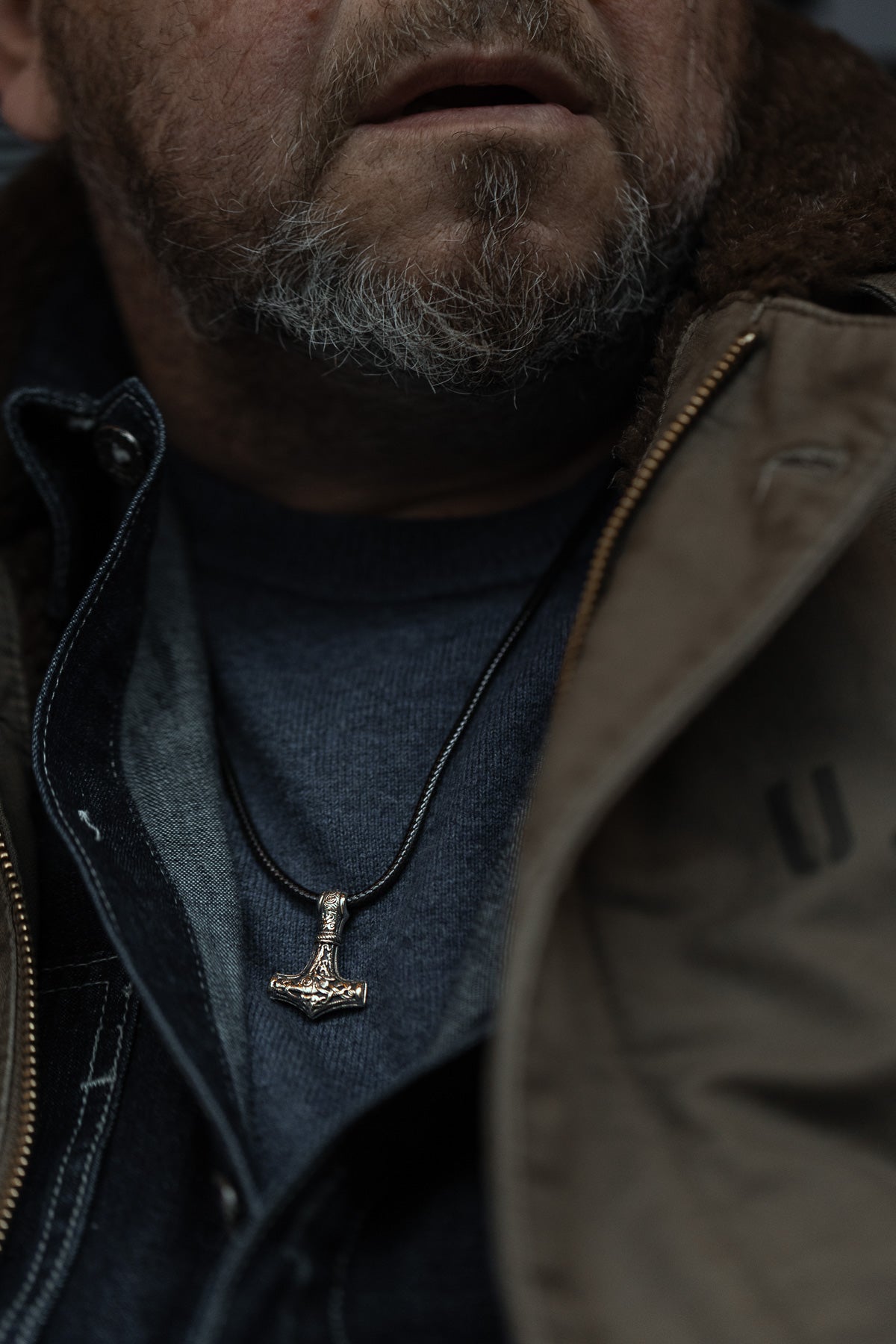 vkngjewelry Pendant Brass Mammen Axe Pendant Handcrafted Thor’s Hammer Necklace