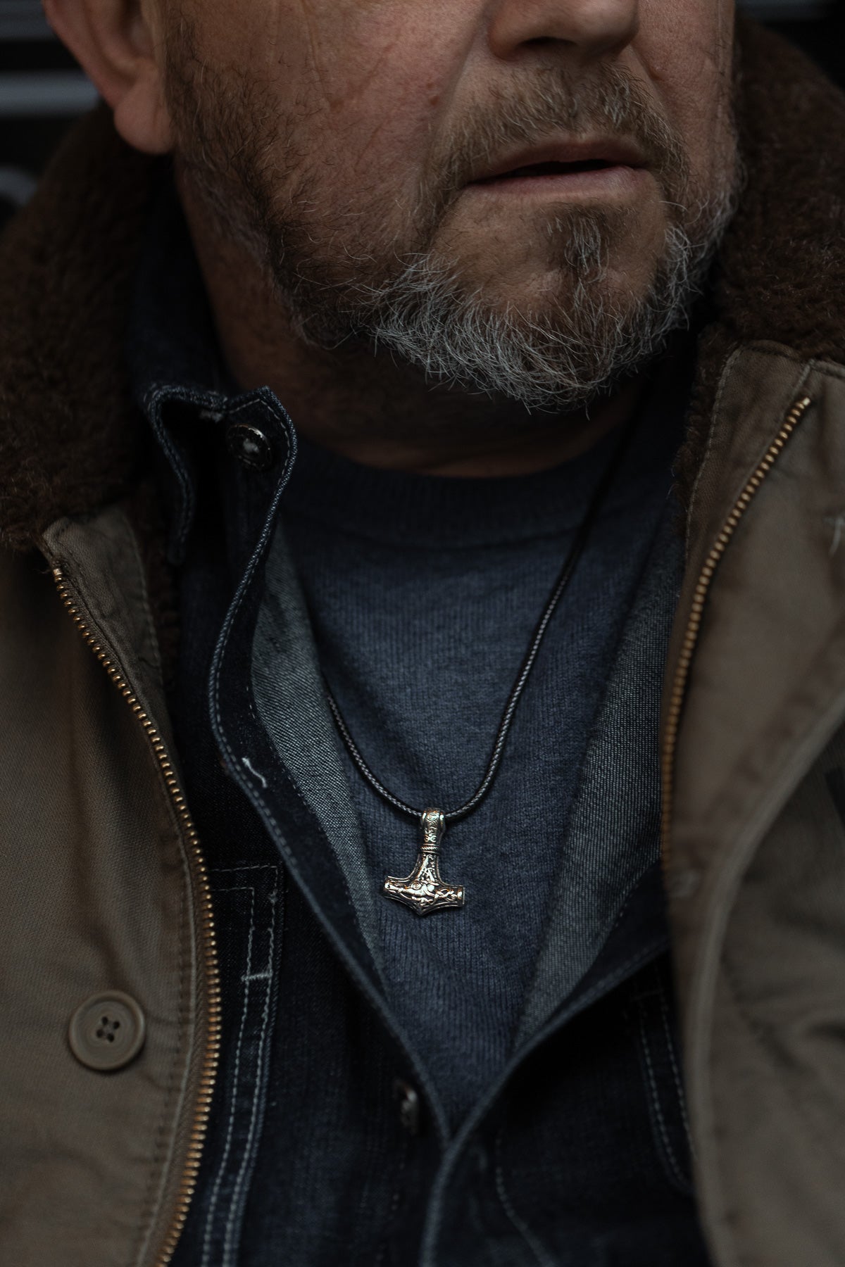 vkngjewelry Pendant Brass Mammen Axe Pendant Handcrafted Thor’s Hammer Necklace