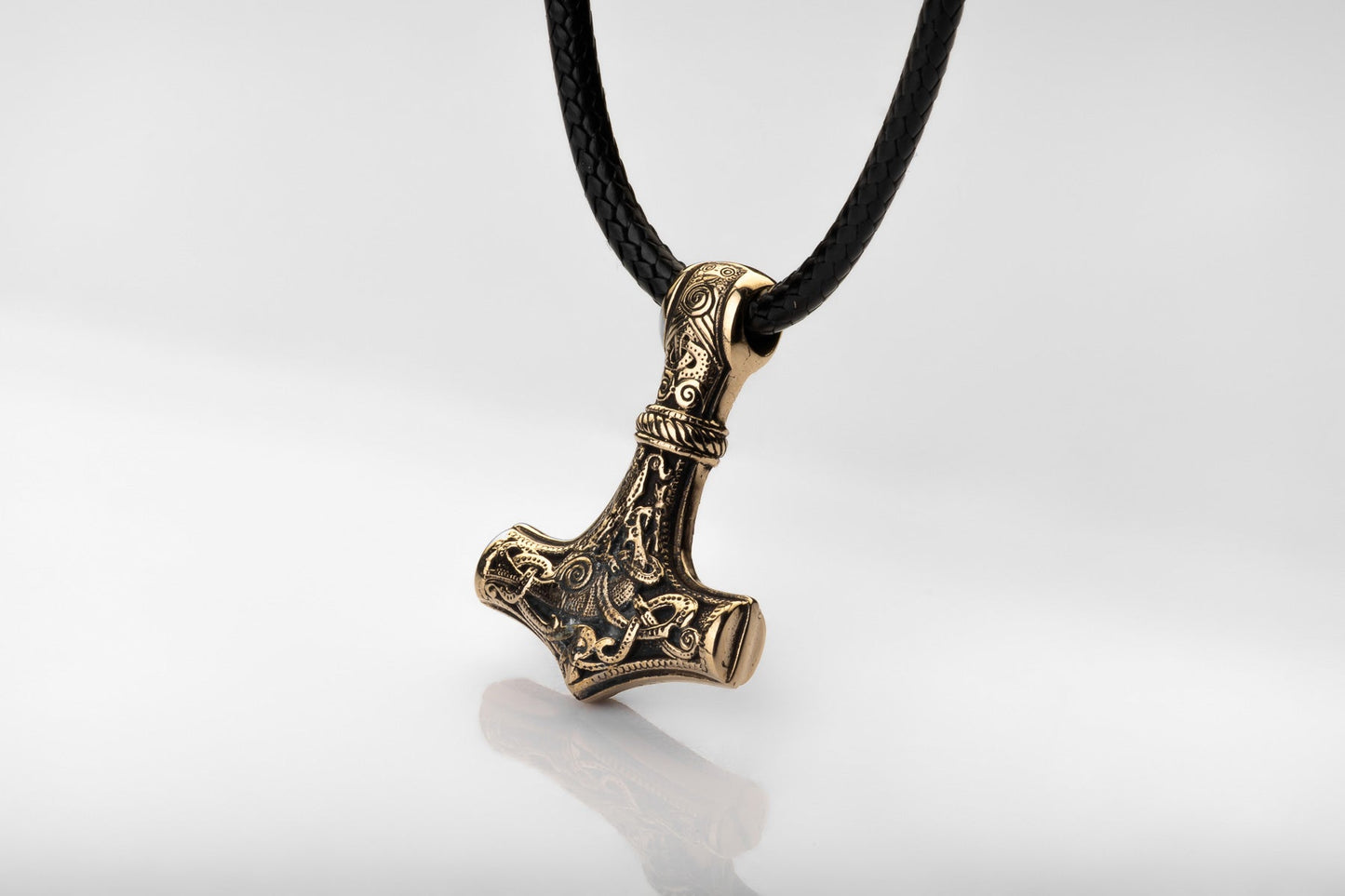 vkngjewelry Pendant Brass Mammen Axe Pendant Handcrafted Thor’s Hammer Necklace