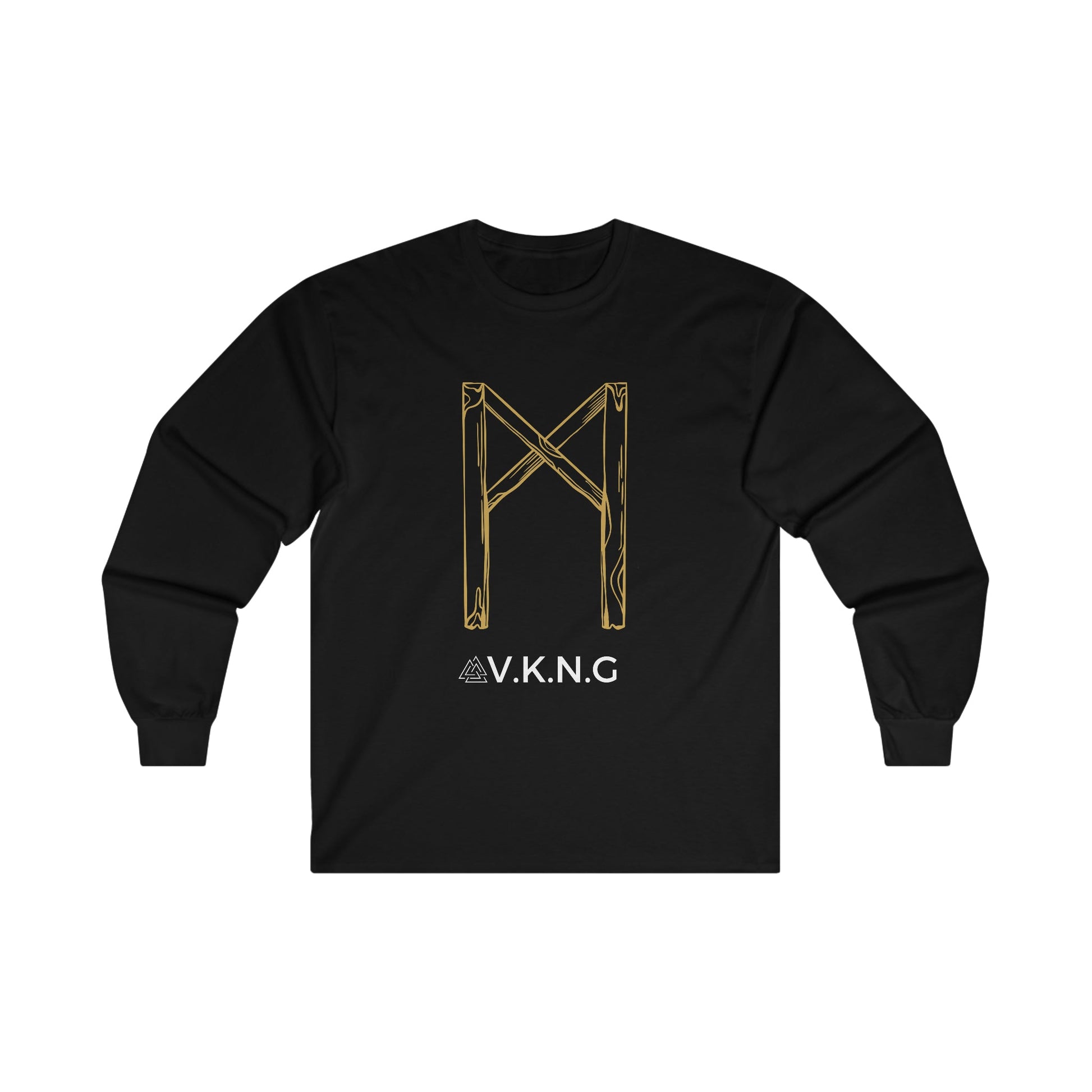 Printify Long-sleeve Mannaz Rune  V.K.N.G™ Long Sleeve