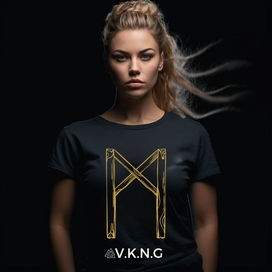Printify T-Shirt Mannaz Rune V.K.N.G™ T-shirt Girly Cut