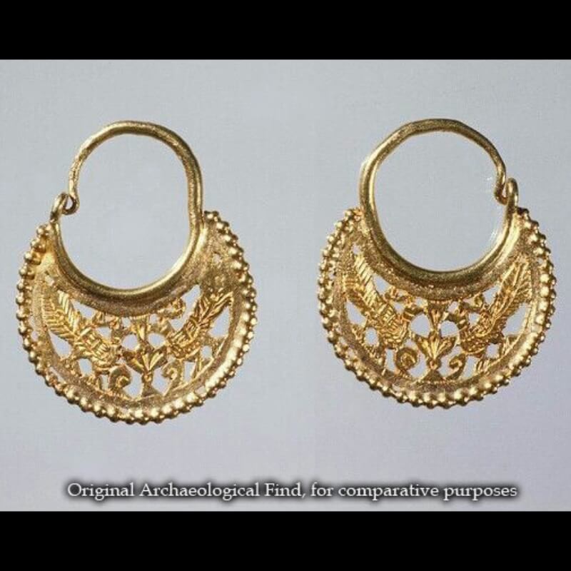 vkngjewelry boucle d'oreilles Medieval Byzantine Earrings