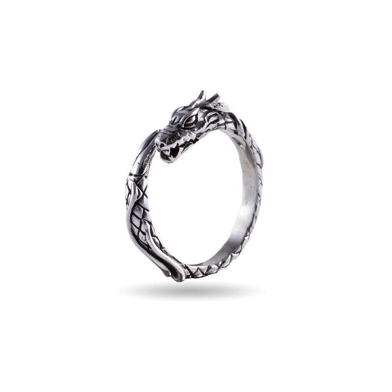 vkngjewelry Bagues Midgard Serpent Silver Ring