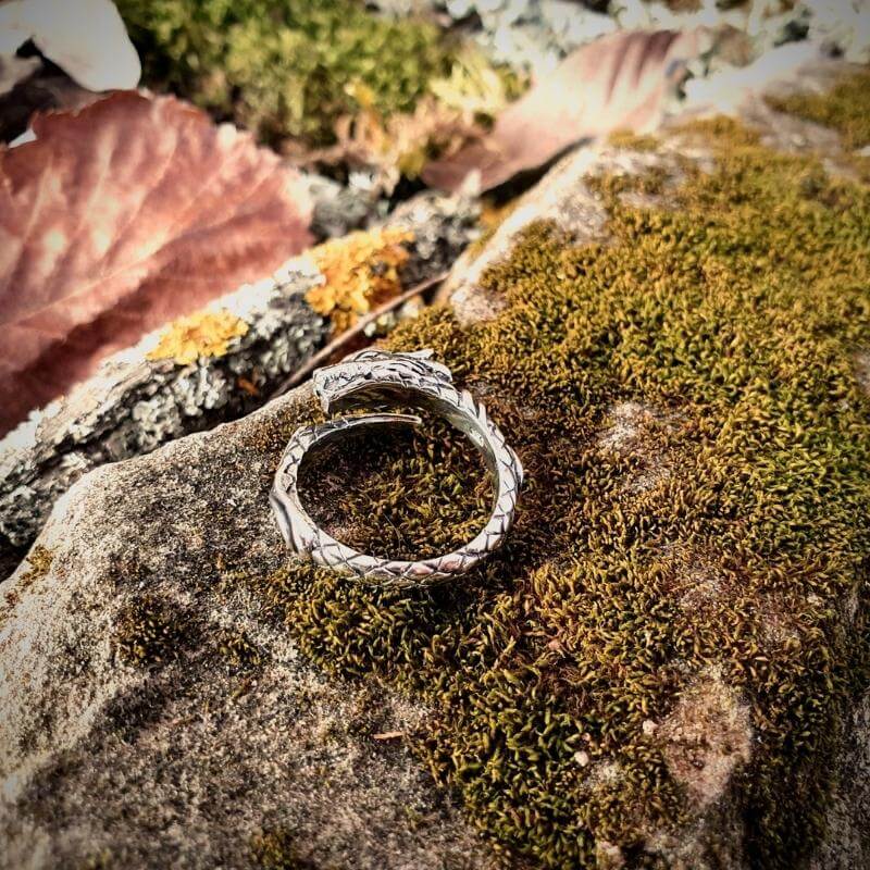vkngjewelry Bagues Midgard Serpent Silver Ring
