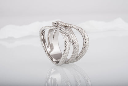 vkngjewelry Ring Handcrafted Midgard Snake Gold Ring