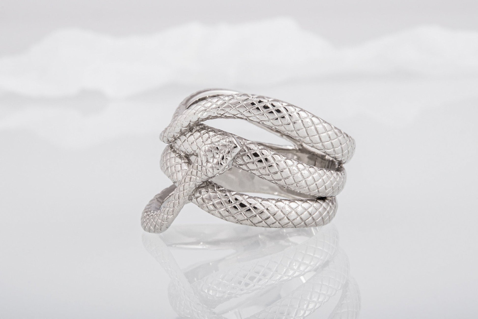 vkngjewelry Ring Handcrafted Midgard Snake Gold Ring