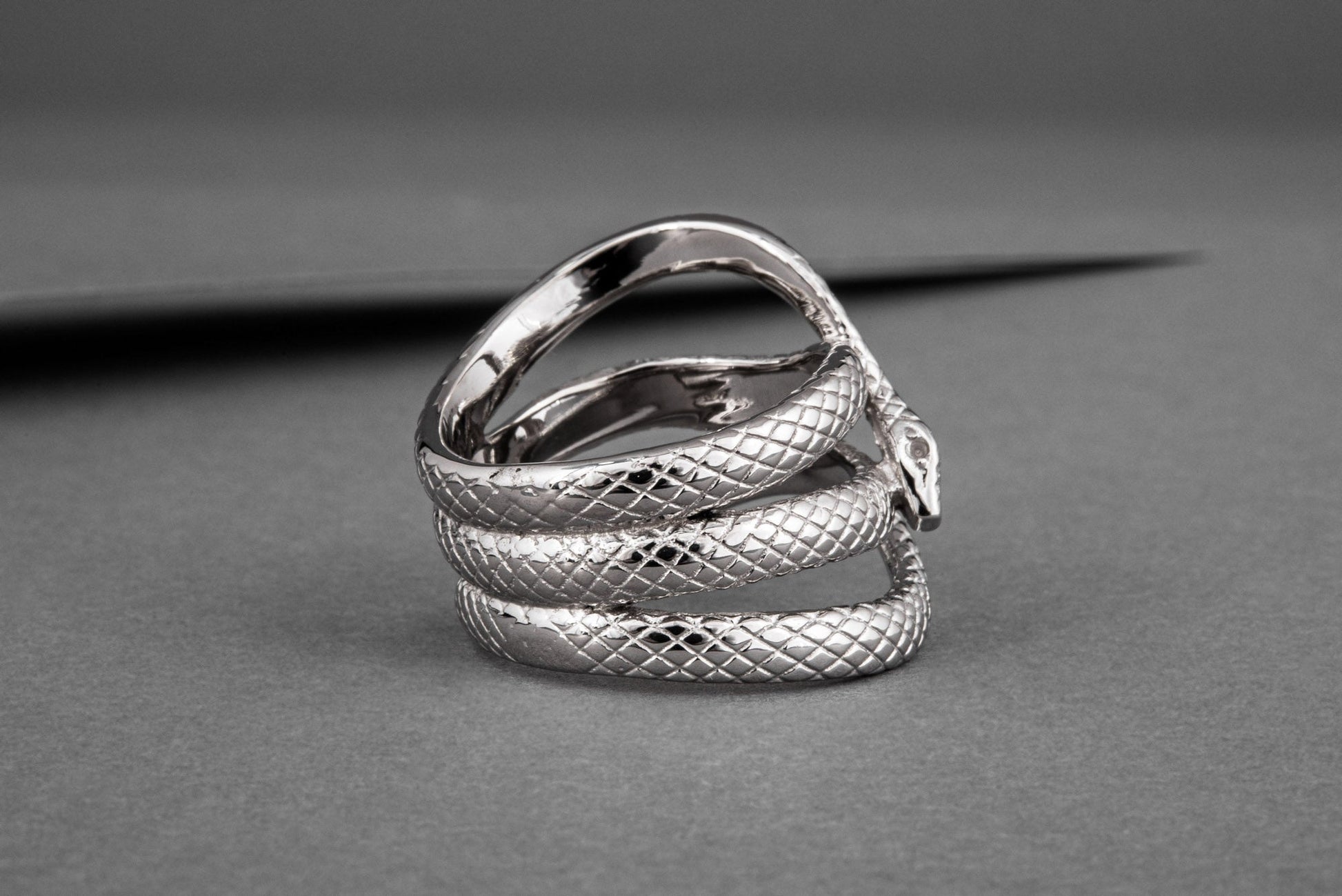 vkngjewelry Ring Handcrafted Midgard Snake Gold Ring