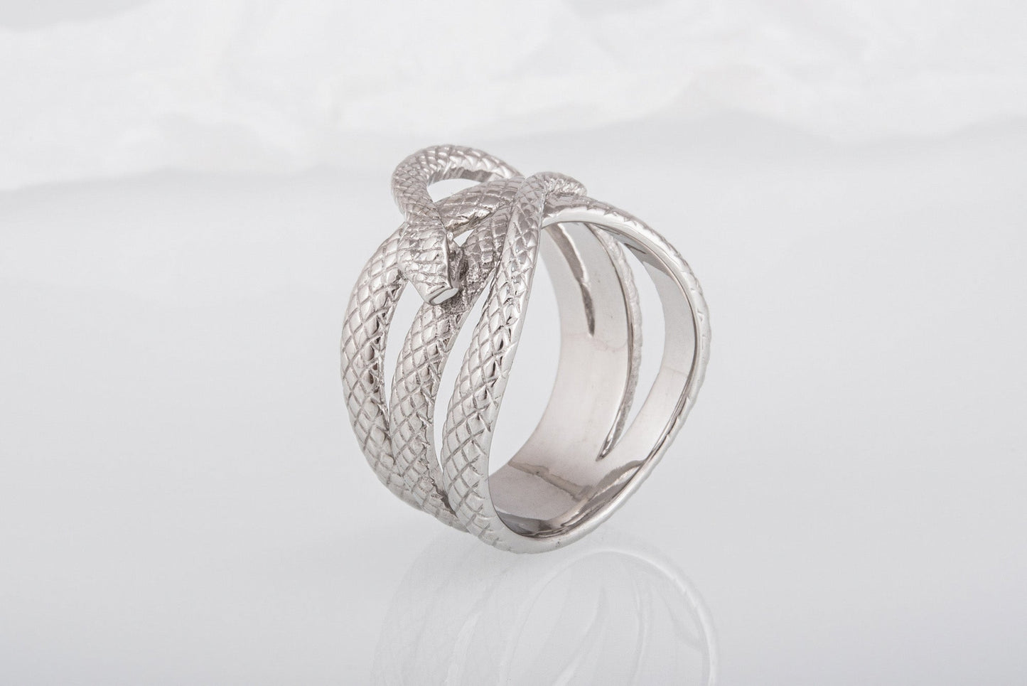 vkngjewelry Ring Handcrafted Midgard Snake Gold Ring