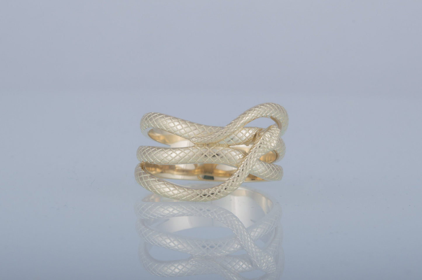 vkngjewelry Ring Handcrafted Midgard Snake Gold Ring