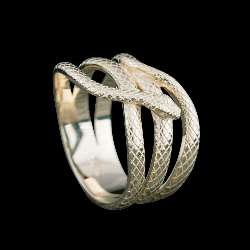 vkngjewelry Bagues Midgard Snake Gold Ring