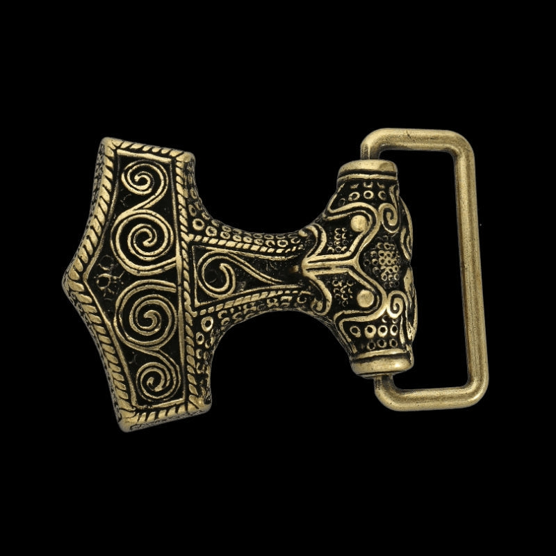 vkngjewelry Belt Buckles Hancrafted Mjolnir Belt Buckle