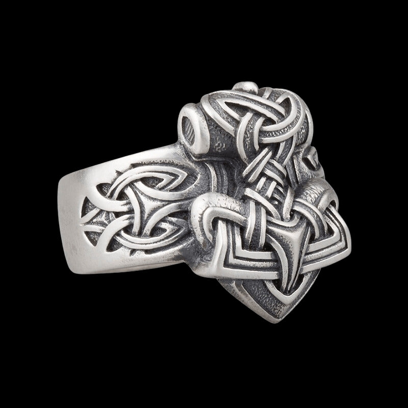 vkngjewelry Bagues Handcrafted Mjolnir Ring Silver