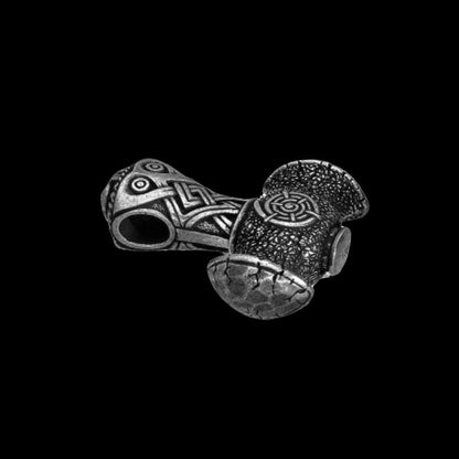 vkngjewelry Pendant Handcrafted Mjölnir Triquetra Silver Amulet