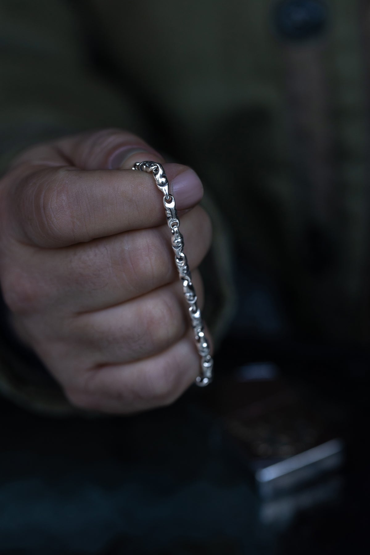 vkngjewelry Bracelet Viking Knotwork Link Bracelet, Handcrafted Sterling Silver Norse Jewelry