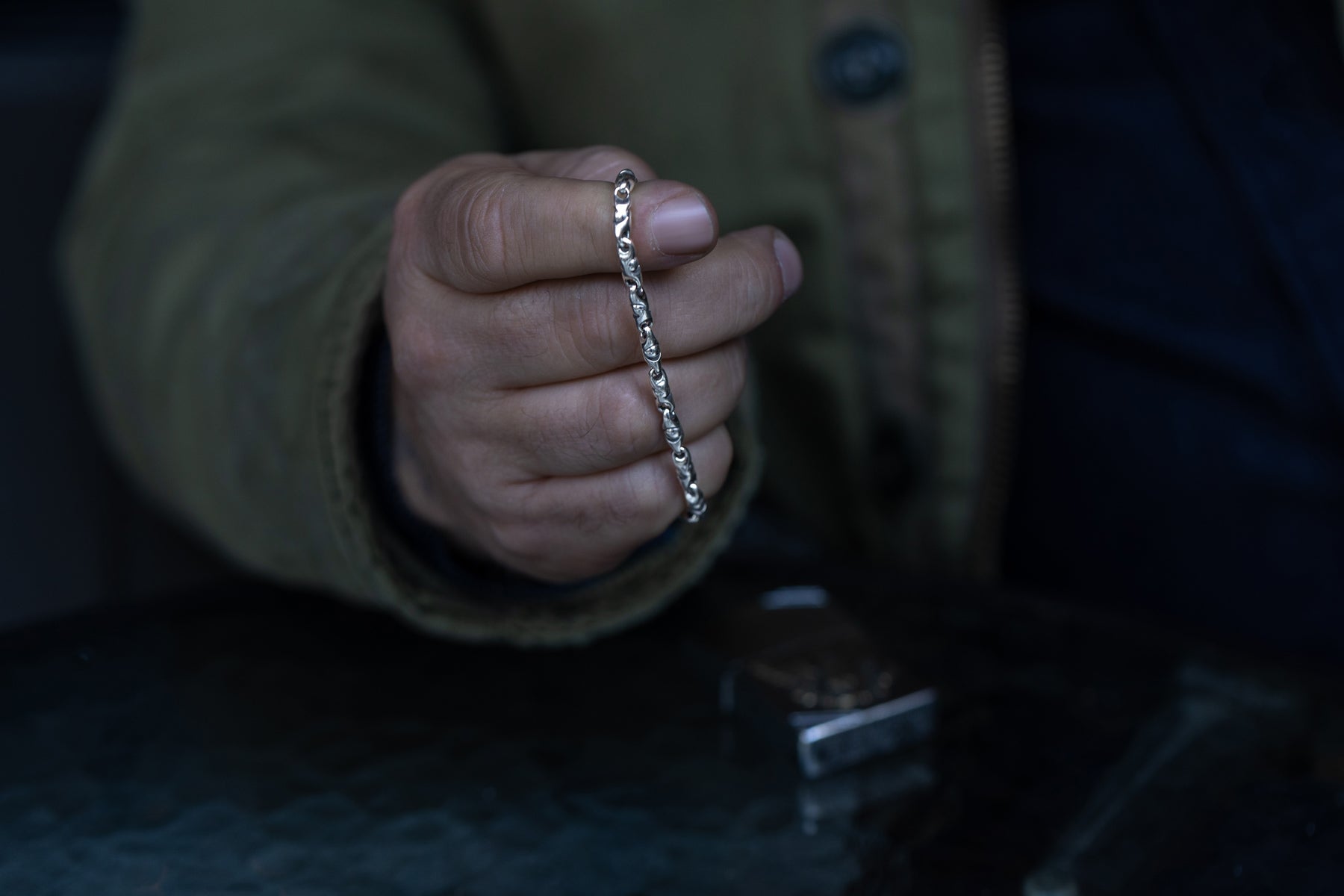 vkngjewelry Bracelet Viking Knotwork Link Bracelet, Handcrafted Sterling Silver Norse Jewelry