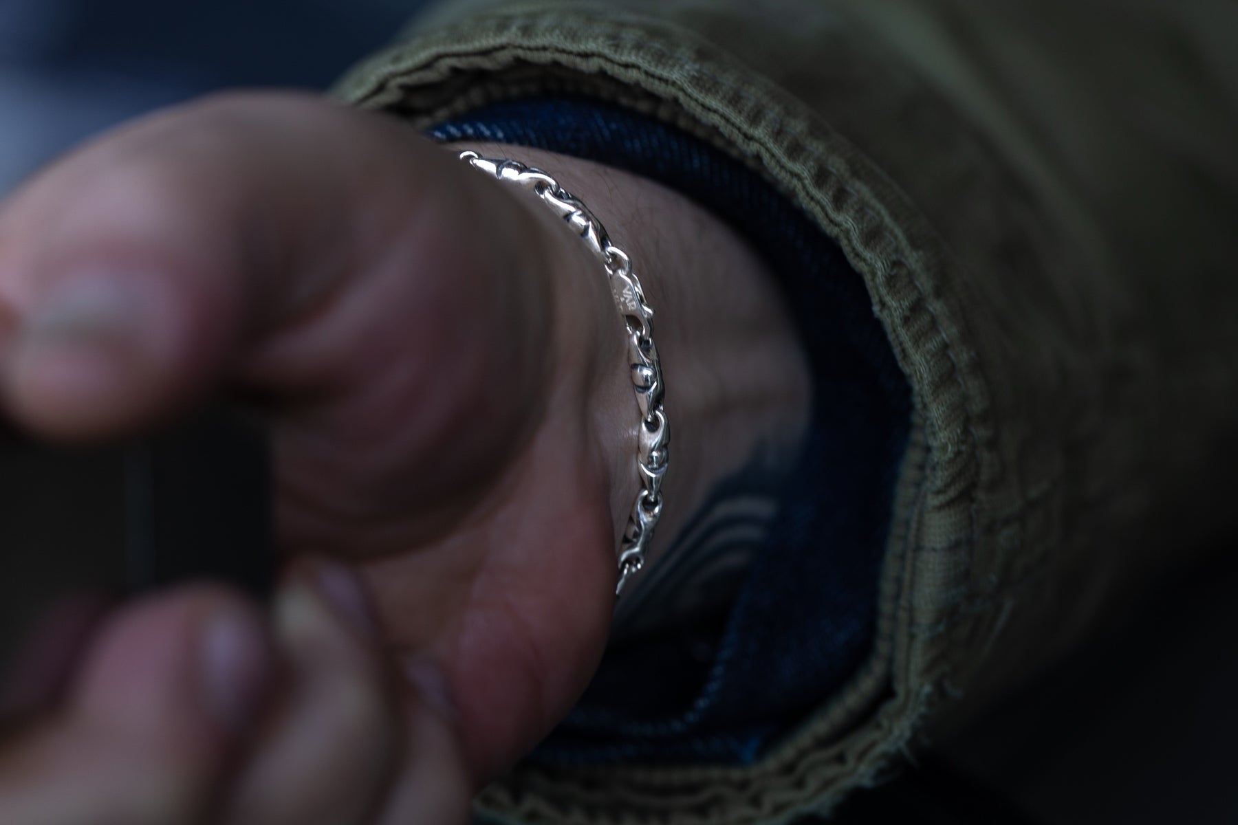 vkngjewelry Bracelet Viking Knotwork Link Bracelet, Handcrafted Sterling Silver Norse Jewelry