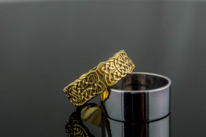 vkngjewelry Ring Handcrafted Norse Ornament Gold Ring