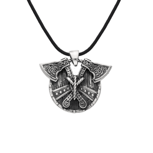 A marvelous manifestation of strength Silver Viking Shield Pendant with  Gemstone TPD1326 Jewerly