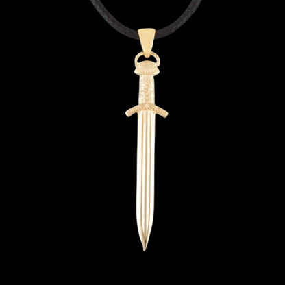 vkngjewelry Pendant Norse Sword Gold Pendant