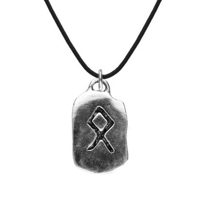 vkngjewelry Pendant Odal Rune Stone Sterling Silver Pendant