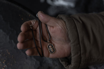 vkngjewelry Pendant Solid Brass Odin Pendant Handcrafted Viking Allfather Necklace