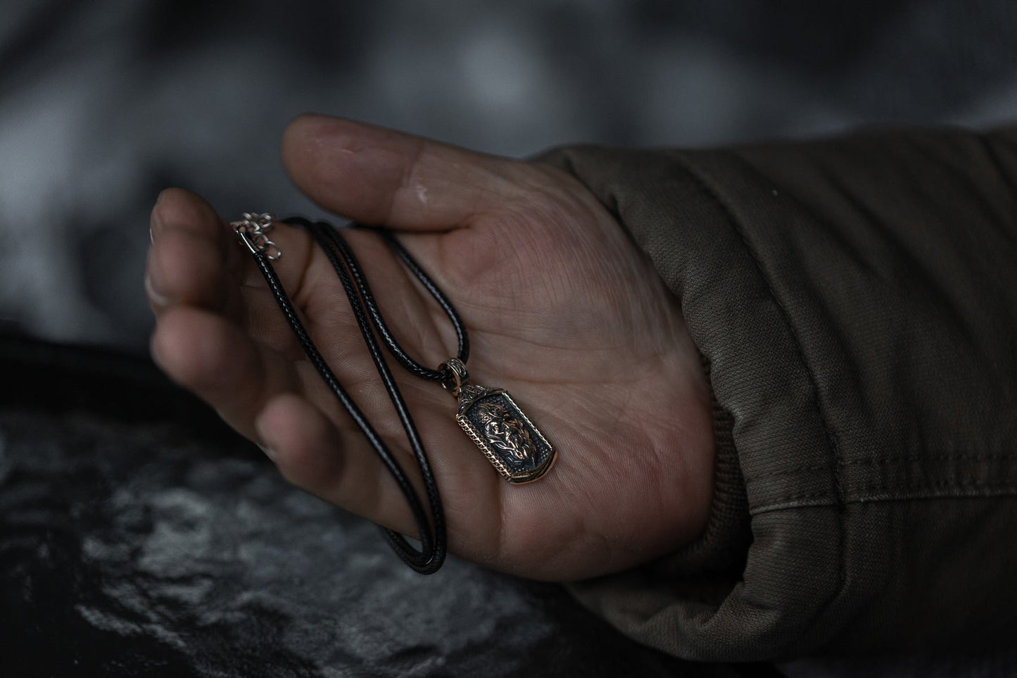 vkngjewelry Pendant Solid Brass Odin Pendant Handcrafted Viking Allfather Necklace