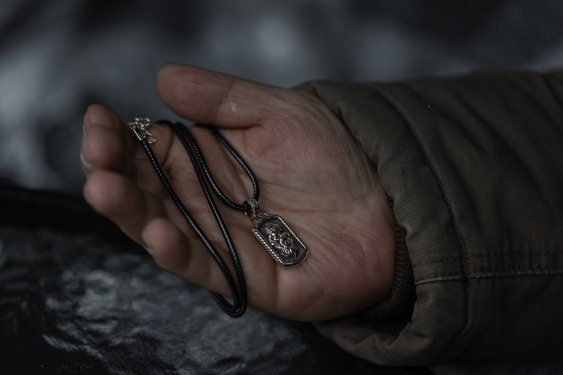 vkngjewelry Pendant Solid Brass Odin Pendant Handcrafted Viking Allfather Necklace