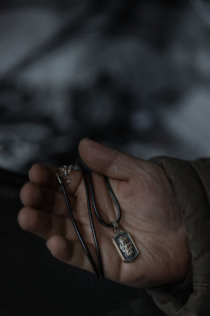 vkngjewelry Pendant Solid Brass Odin Pendant Handcrafted Viking Allfather Necklace