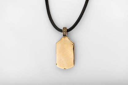 vkngjewelry Pendant Solid Brass Odin Pendant Handcrafted Viking Allfather Necklace