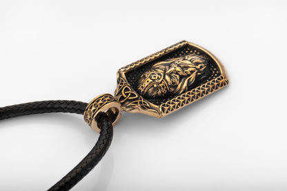 vkngjewelry Pendant Solid Brass Odin Pendant Handcrafted Viking Allfather Necklace