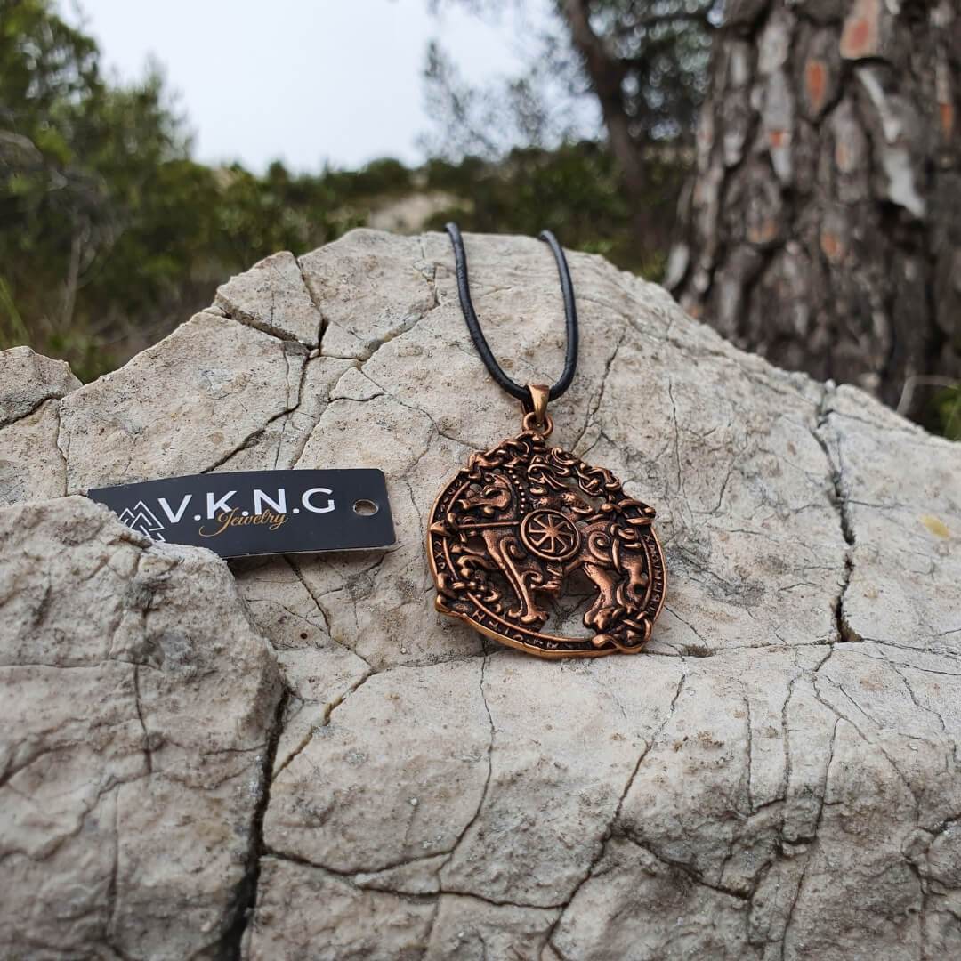 vkngjewelry Pendant Odin Riding Sleipnir Bronze Pendant