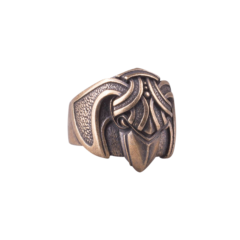 vkngjewelry Bagues Odin's Crow Bronze Nordic Ring