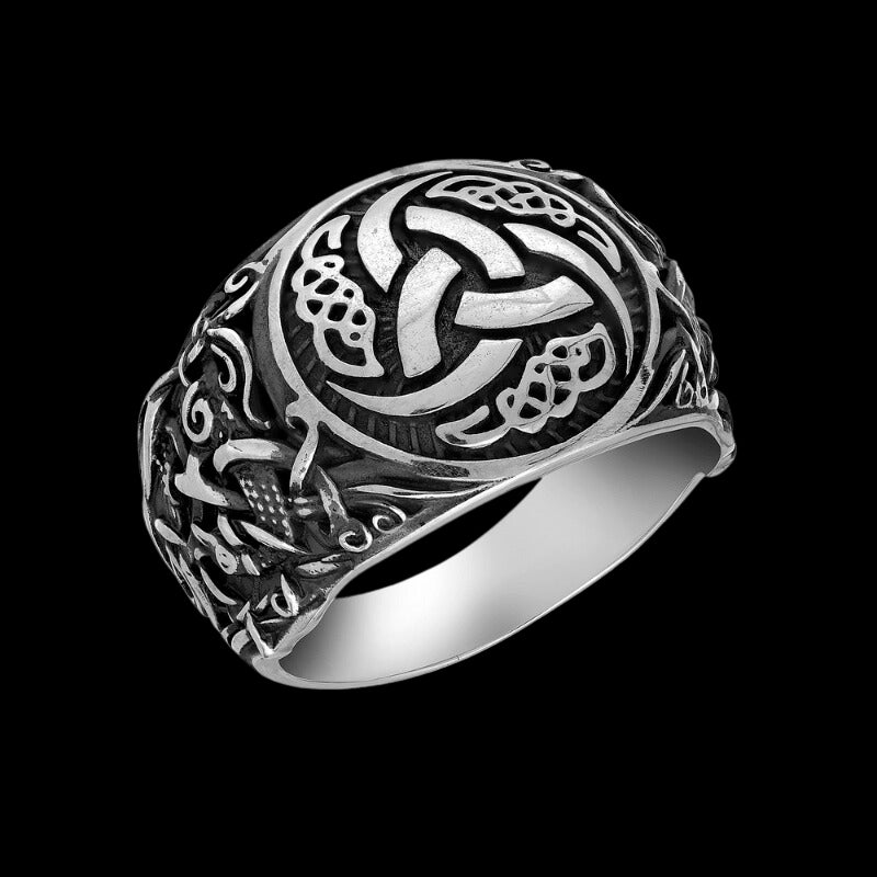 vkngjewelry Bagues Odin’s Horns Mammen Style Sterling Silver Ring