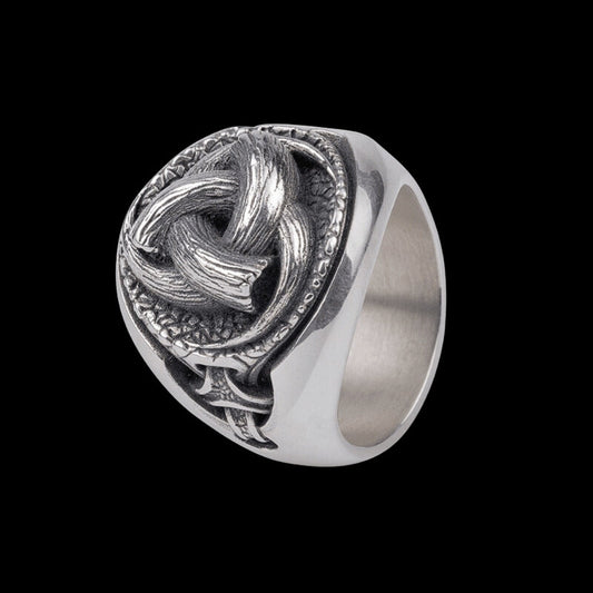 vkngjewelry Bagues Handcrafted Odin's Horns Silver Ring