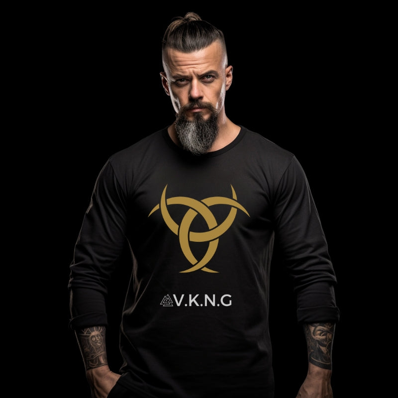 Printify Long-sleeve Odin's Horns  V.K.N.G™  Long Sleeve