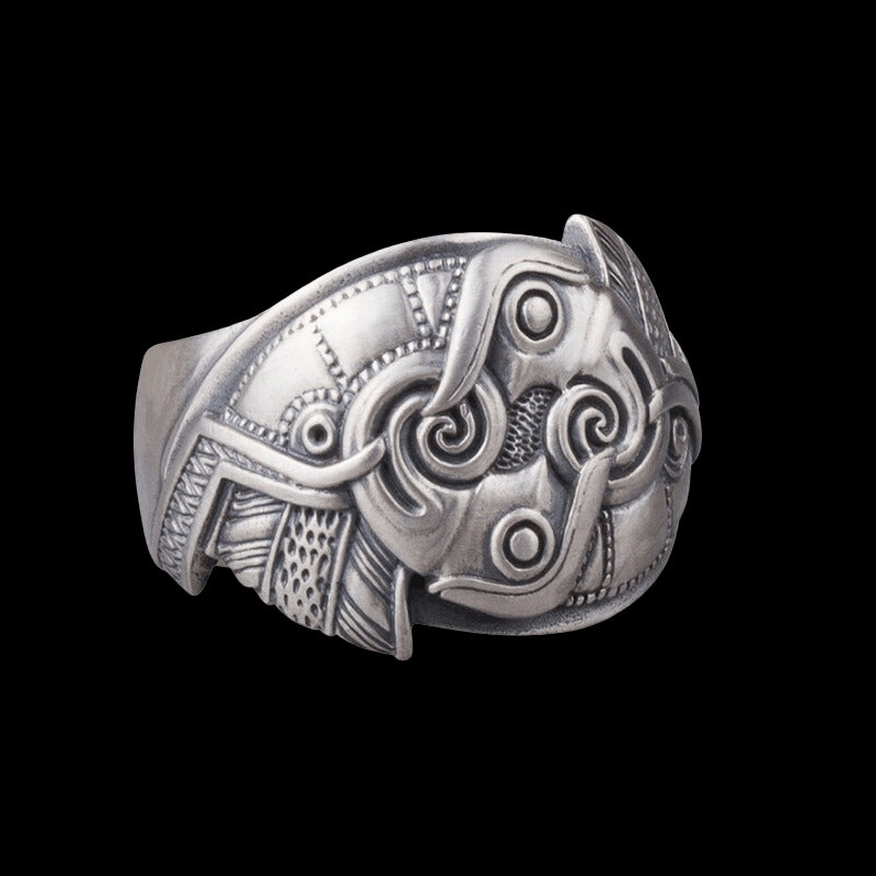 vkngjewelry Bagues Handcrafted Odin's Raven Silver Ring