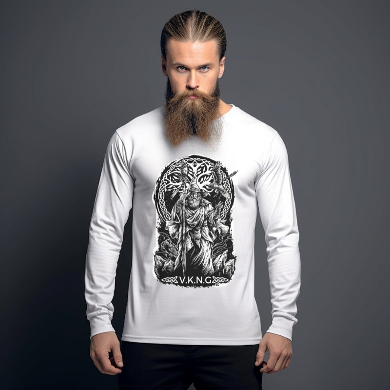Printify Long-sleeve Odin the Wanderer  V.K.N.G™ Long Sleeve