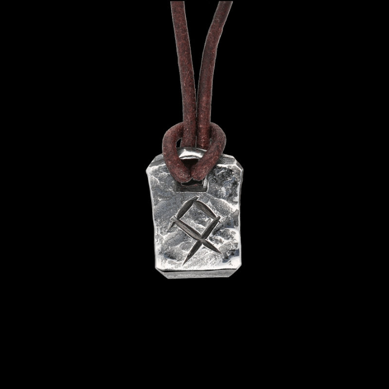 vkngjewelry Pendant Othala Rune Forged Pendant