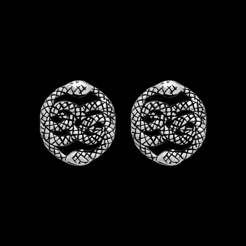 vkngjewelry Earring 925 Sterling Silver Ouroboros Earrings Set