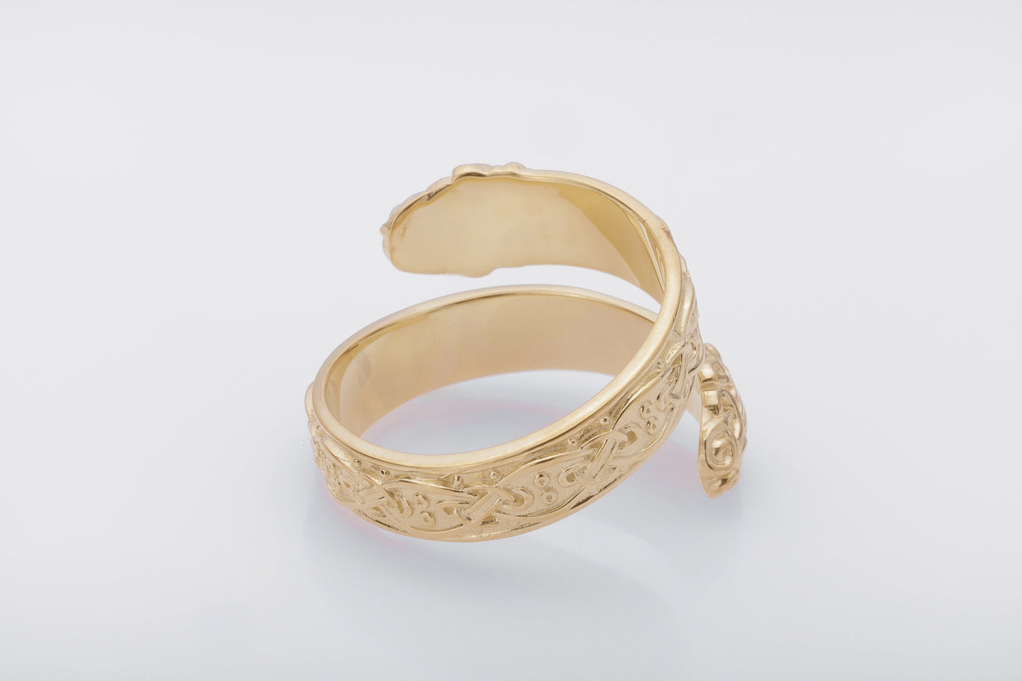 vkngjewelry Ring Handcrafted Ouroboros Ornament Norse Gold Ring