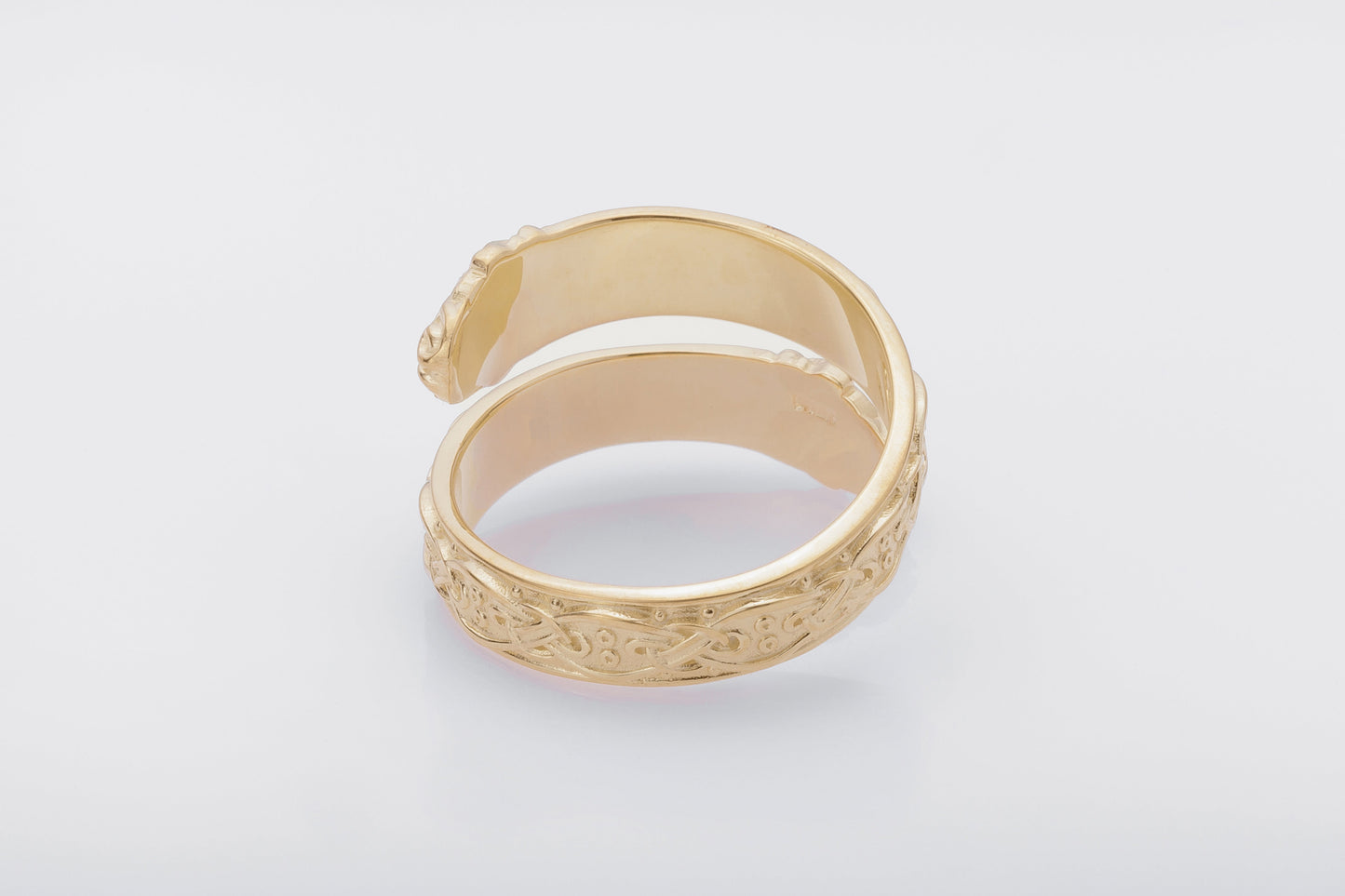 vkngjewelry Ring Handcrafted Ouroboros Ornament Norse Gold Ring