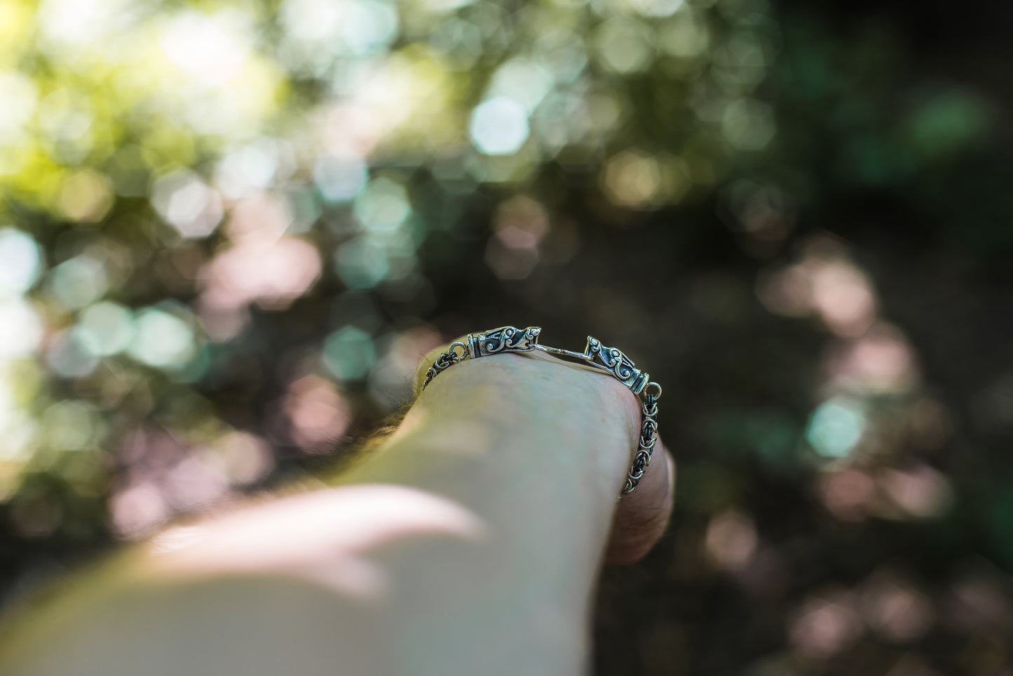 vkngjewelry Bracelet Oxidized Sterling Silver Byzantine Chain Bracelet