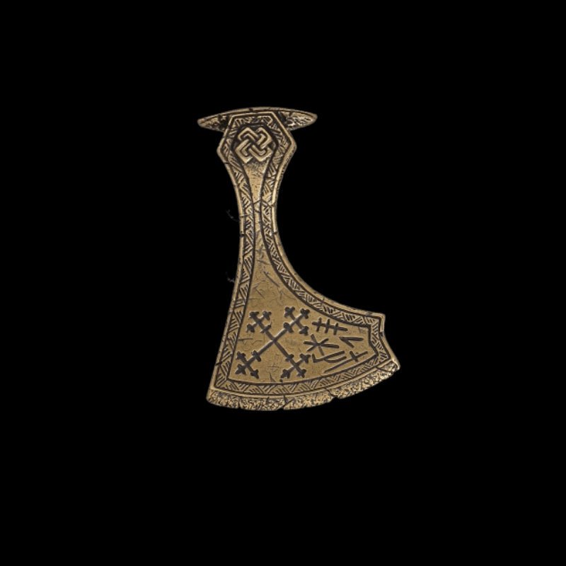 vkngjewelry Pendant Handcrafted Perun’s Axe Bronze Pendant