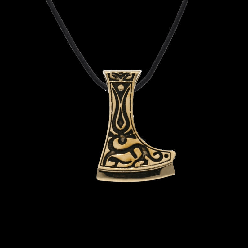 vkngjewelry Pendant Perun's Axe Deer Ornament Bronze Pendant