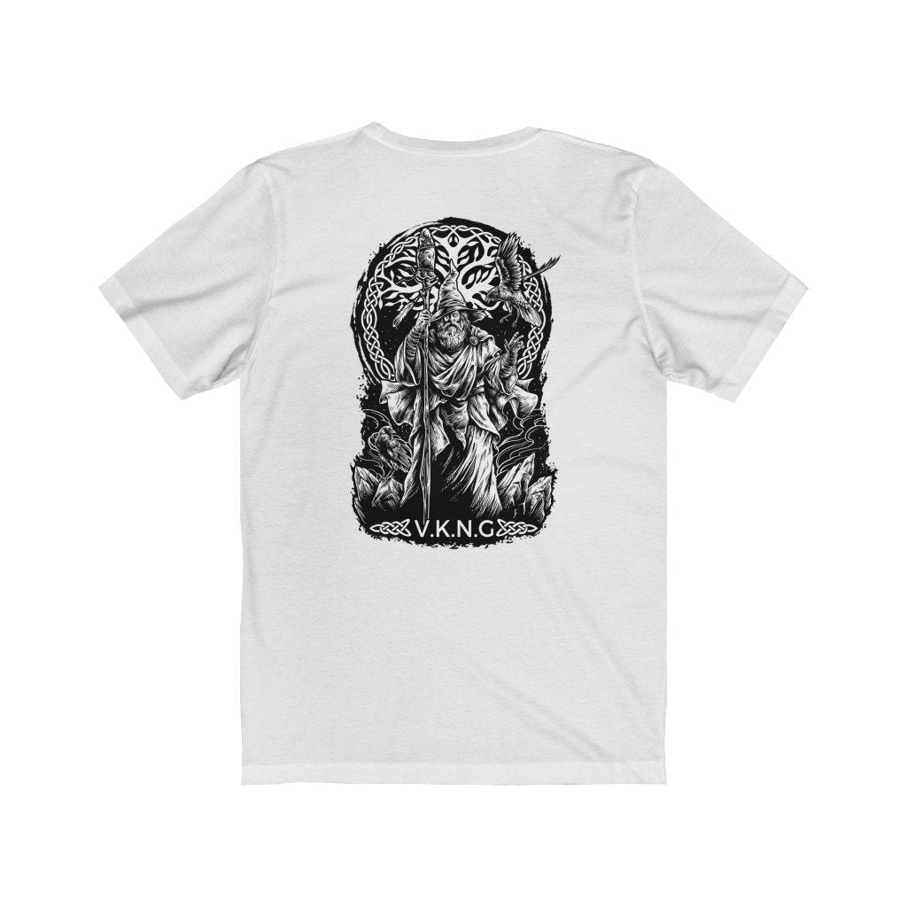 Printify T-Shirt V.K.N.G™ Odin the Wanderer T-shirt (Logo + Back)