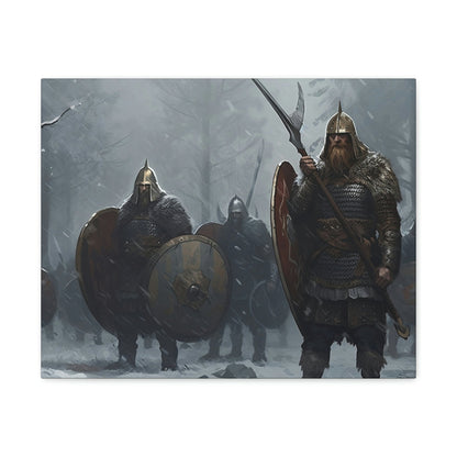 Printify Canvas Canva 16:9 Group of Vikings in snow v1