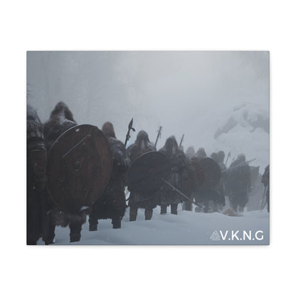 Printify Canvas Canva 16:9 A group of viking in snow v3